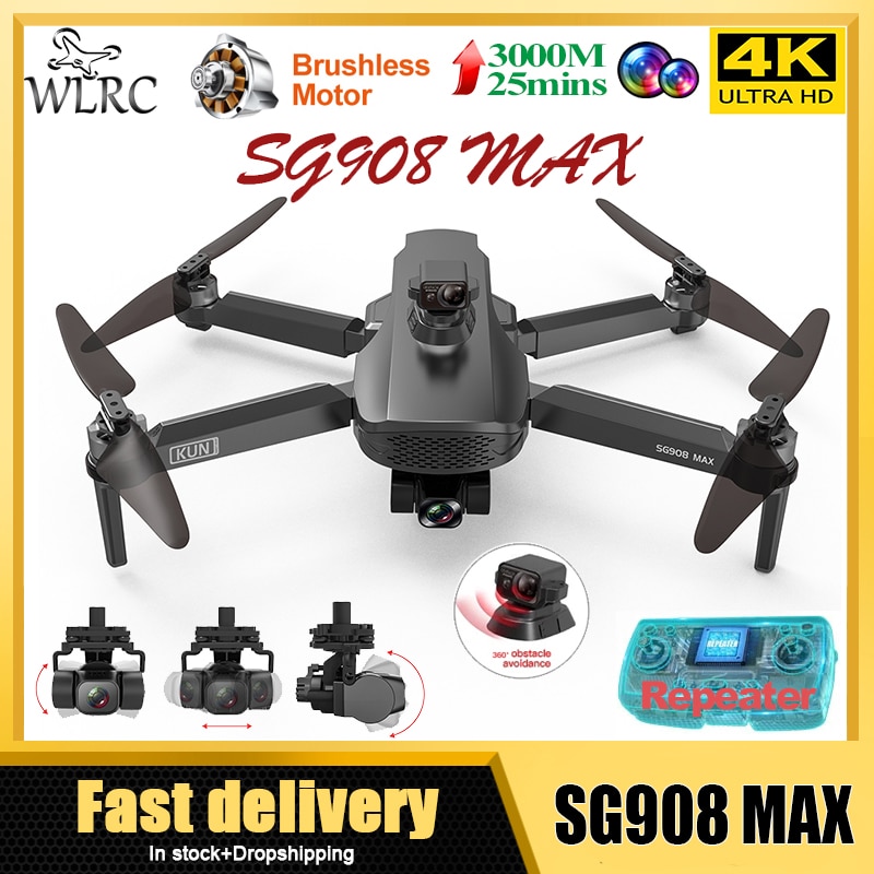 2022 SG908 MAX GPS Drone 3-akselinen kardaani 4K kamera 5G Wifi